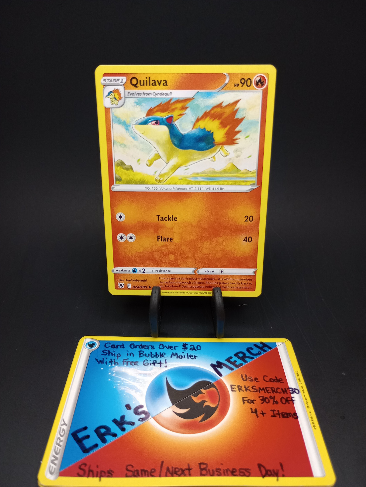 Quilava 024/189 Astral Radiance Regular Uncommon Pokemon Card 