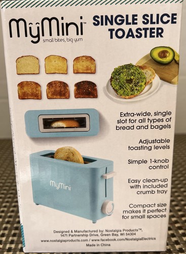 NOSTALGIA MyMini Single Slice Toaster 120 V, 60 Hz, 500 watts (New In A Box) - Picture 9 of 9