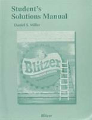 Student Solutions Manual for Intermediate- 0134180135, paperback, Robert Blitzer