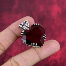 Red Garnet Gemstone Handmade 925 Sterling Silver Amazing Pendant Jewelry