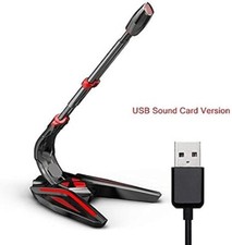 ZSEDP Gaming USB Microphone 3.5mm AUX Output Noise Reduction Phone Call Confe...