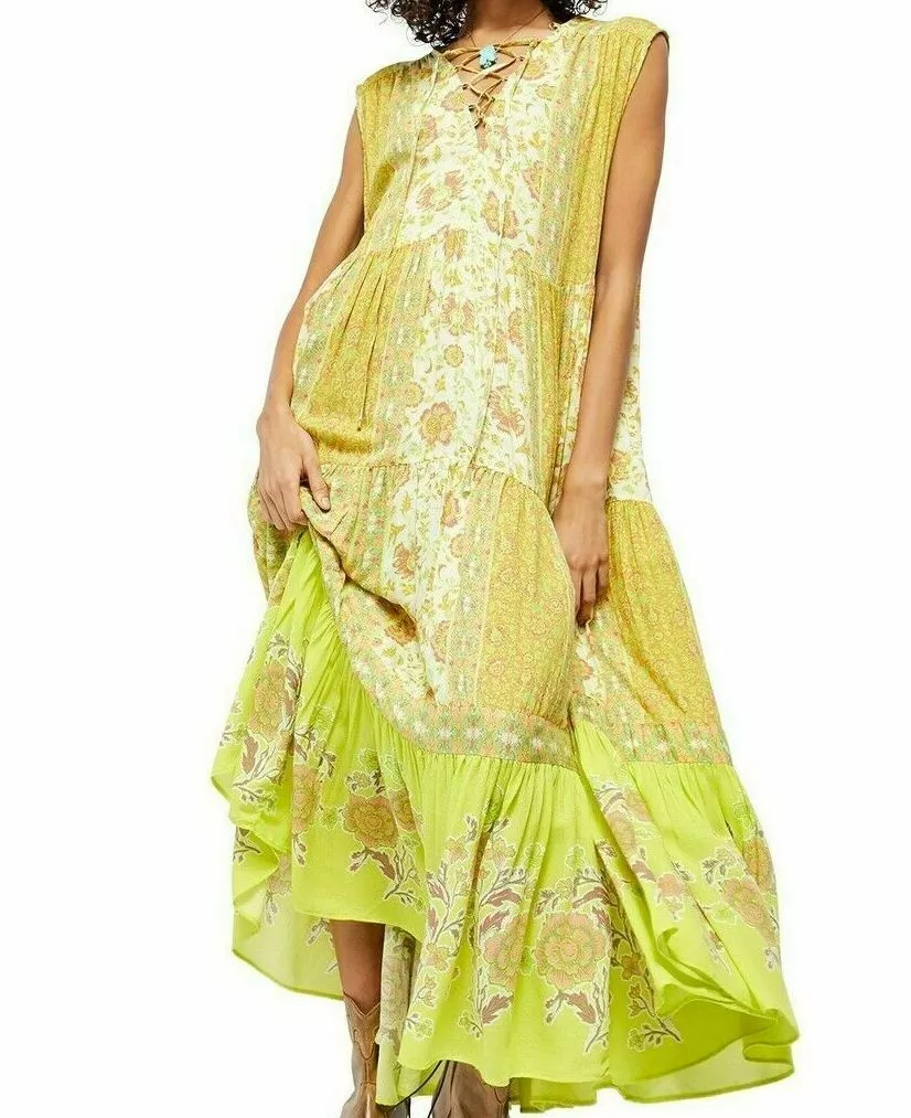 Free People Size M Hanalei Bay Maxi Dress NWT 168