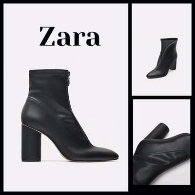 zara black pointed boots