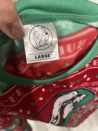 Buc-ees Bucees Beaver Ugly Christmas Holiday Pullover Sweater Size Large