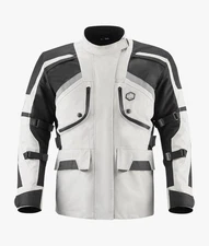 ILM Motorcycle Jacket Adventure Riding Armored All Season RL01, Men’s S, Lt Gray