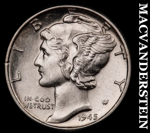 1945-D Silver Mercury Dime-Uncirculated Lustrous No Reserve #G7511