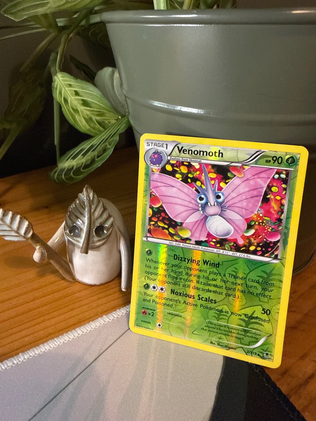 Venomoth 2/119 Rare Phantom Forces Pokemon Reverse Holo NM