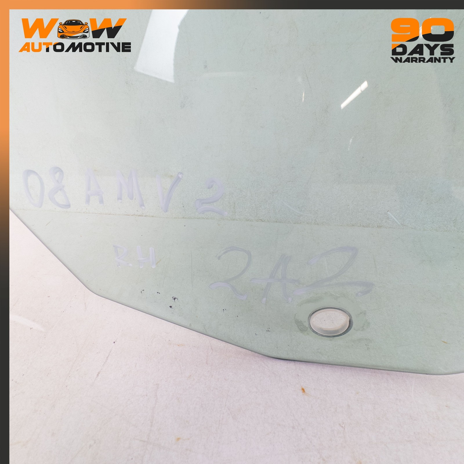 06-16 ASTON MARTIN V8 VANTAGE CONVERTIBLE FRONT RIGHT DOOR WINDOW GLASS OEM