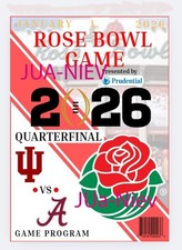 2026 Rose Bowl Indiana - Alabama game Game program - 1/1/2026 - 100+ pages -
