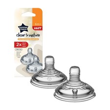 Tommee Tippee Closer to Nature Baby Bottle Teats, Breast-Like, Anti-Colic Valve,