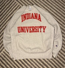 90s Champion Reverse Weave Indiana University Hoosiers Spellout Crewneck Large