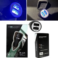 LED KFZ LED Ladeger&auml;t Auto 2 Dual 2.1 USB Adapter PKW Handy Navi iPhone Samsung