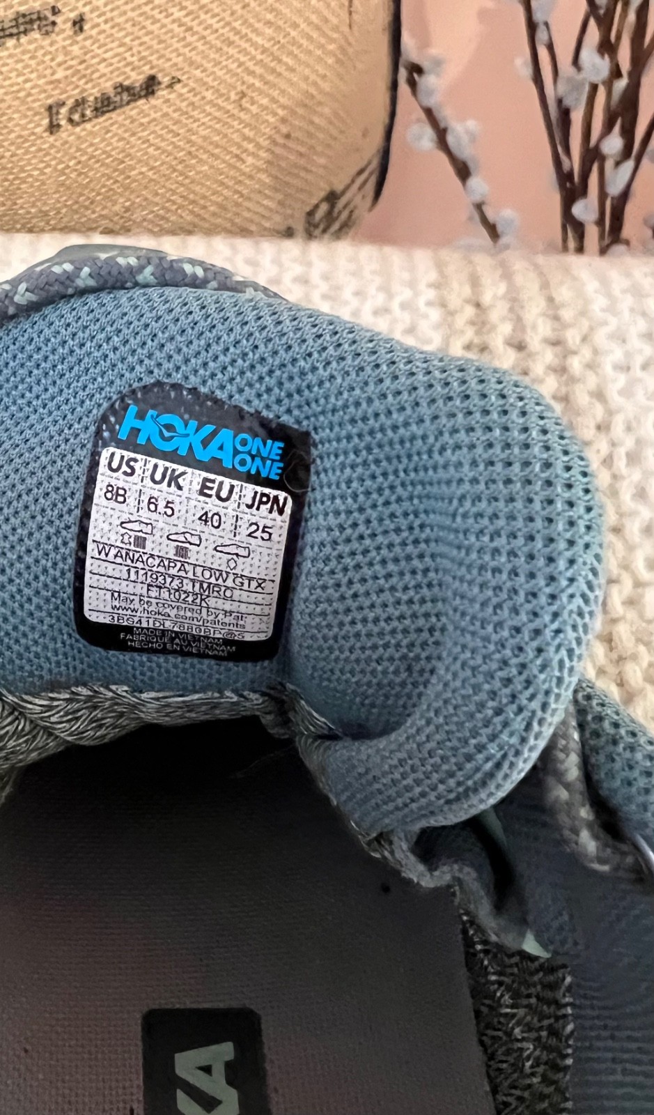 HOKA one Womens 8 Anacapa Low GTX Gore-Tex Trail Running Shoes green RARE! EUC! thumbnail 6