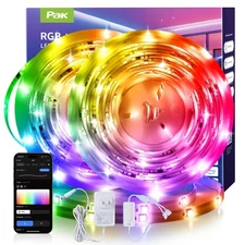 Pak RGB Ic LED Strip Lights 32 8 Ft Smart LED Lights For Bedroom With App And...
