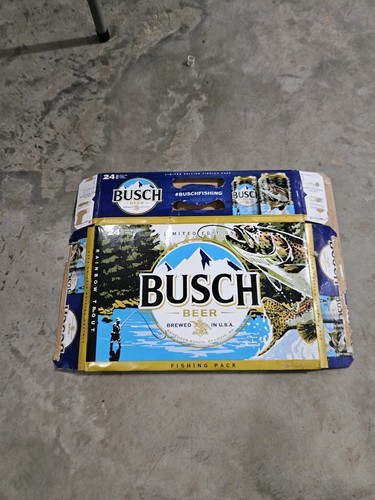 2022 Busch 24 Stück leere Bierdosenbox Angeln Limited Edition Forelle