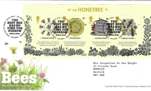 GB Comm/FDC - Bees - Edinburgh -  2015 (RM968)