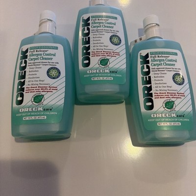 3pk ORECK Professional Full Release Allergen Control Carpet Cleaner 16 fl oz