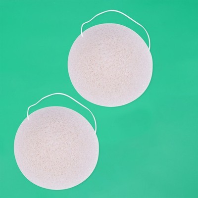 2 Pcs Face Washing Sponge Large Round Sponges Makeup Removal Puff