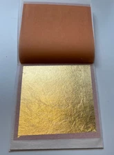 GOLD LEAF - Genuine 23K Gold Leaf 25 Sheets of BEST XX DEEP GOLD 3-3/8 x 3-3/8