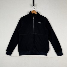 Abercrombie Fitch Sweatshirt Teddy Youth Size 15/16 Fleece Jacket Black Zip