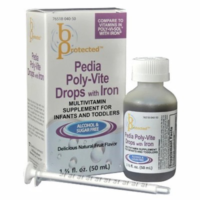 Pedia Poly-Vite with Iron Drops 50 ml  by B Protected