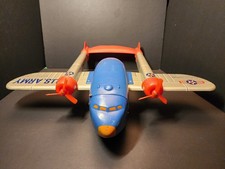 Rare Vintage 1960's Large U.S. Army Globemaster Propeller Toy Airplane C-184-10
