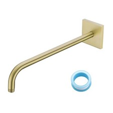 16 Inch Shower Head Extension Arm Wall Mounted Rainfall Extend Brushed Gold