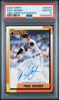 PAUL SKENES 2025 TOPPS 1990 THROWBACK ON CARD AUTO PSA 10 GEM MINT PIRATES