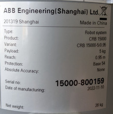 ABB Cobot CRB 15000-5/0.95