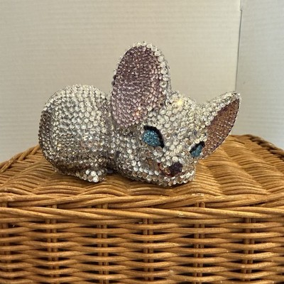 Suzitiques Original Hand Encrusted W Rhinestone Mouse Figurine