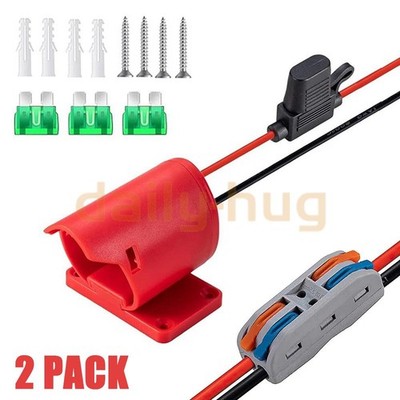 2PCS DIY Power Wheels Adapter Holder Compatible With Milwaukee M12 12V Battery