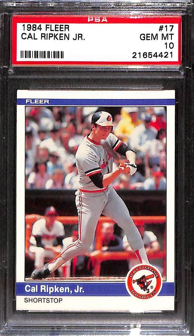 1984 Fleer #17 Cal Ripken Jr. PSA 10 GEM-MT 21654421 