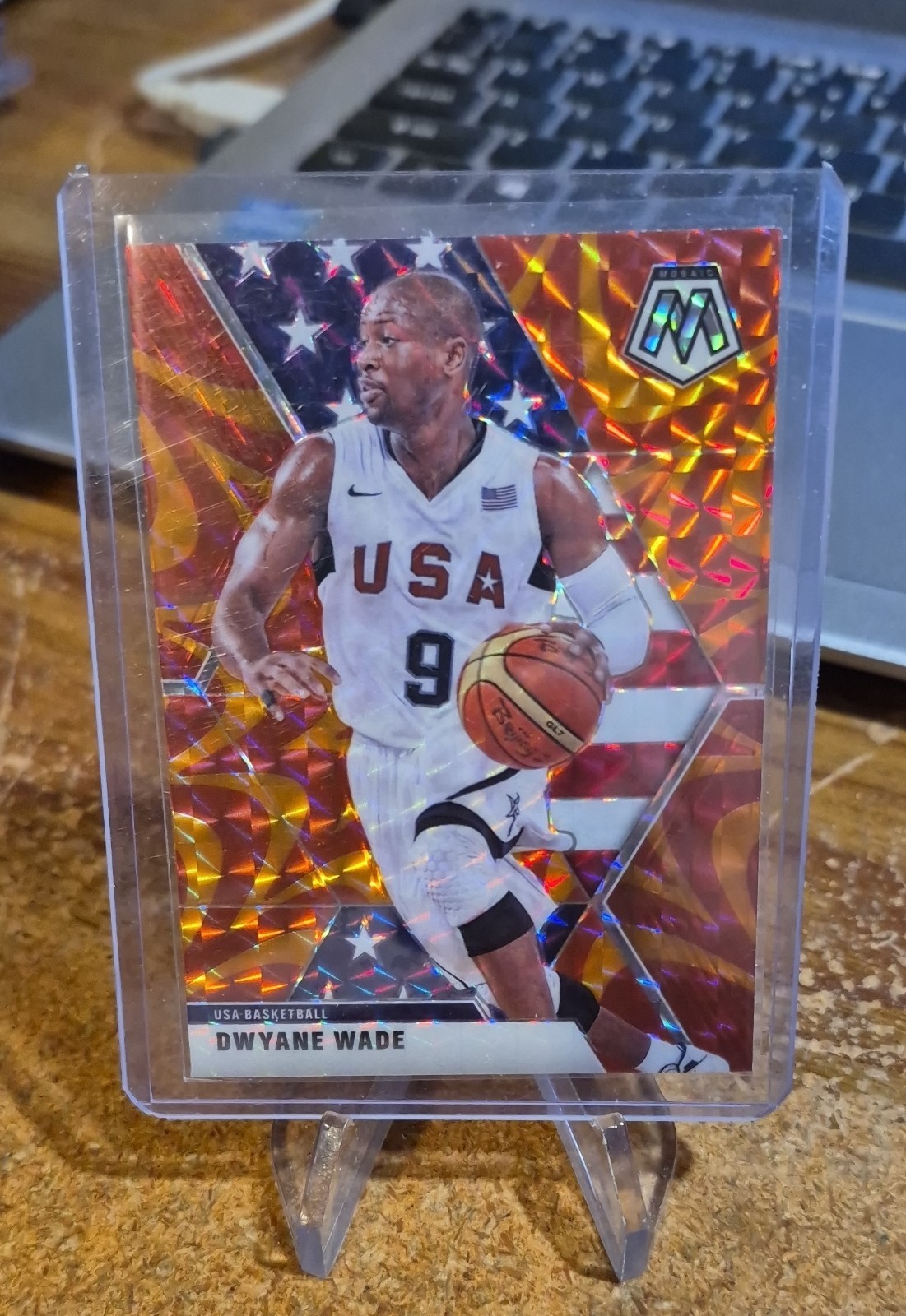 2019-20 Panini Mosaic - USA Basketball Dwyane Wade #259 Reactive Orange Prizm