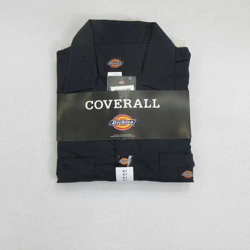 Dickies Coverall XL Tall Short Sleeve Workwear Stain Release Navy New - product listing photo