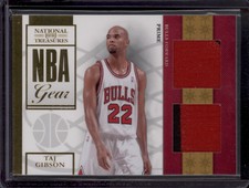 2009-10 National Treasures Taj Gibson NBA Gear Dual Patch Jersey /49