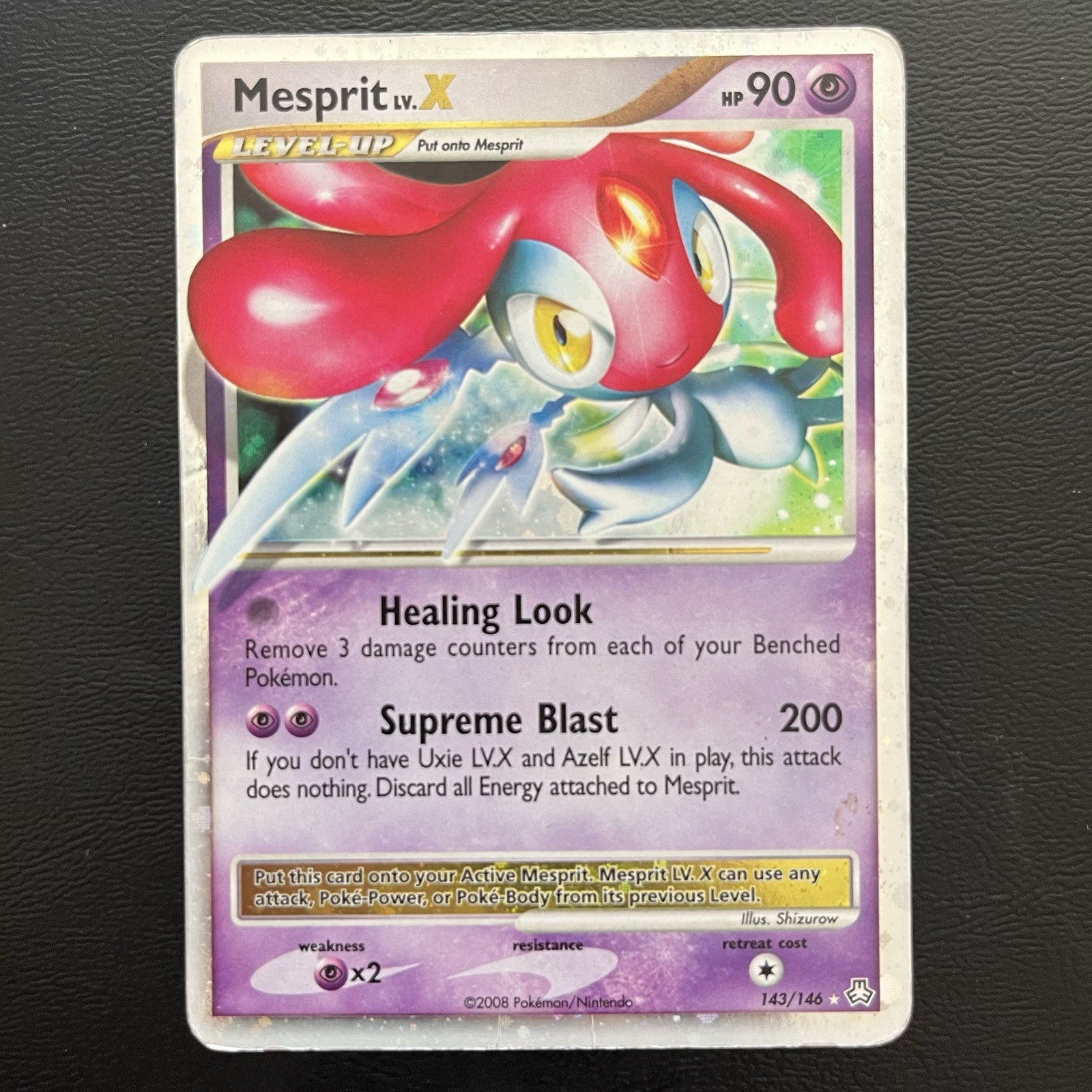 Pokémon TXG Mesprit LV. X Holo Legends Awakened 2008 143/146 - LP