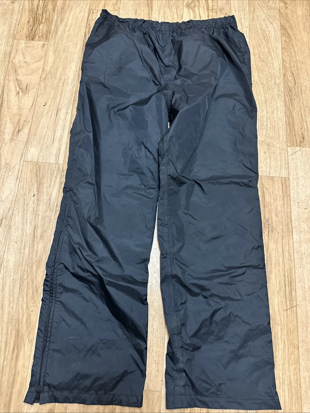 Vintage REI Goretex Rain Pants Drawstring Waist Black Men Size L