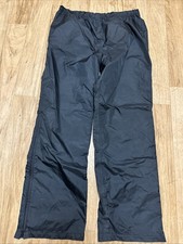 Vintage REI Goretex Rain Pants Drawstring Waist Black Men Size L