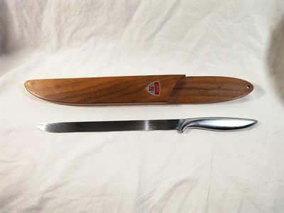 Vintage Gerber Legendary Blades SNICKERSNEE Carving Knife Wooden Sheath 15.5''
