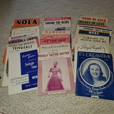 Sheet Music Lot of 22 Vintage 1940s 50s