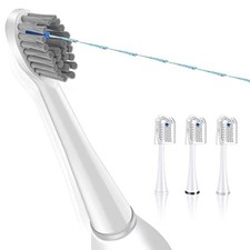 Flossing Toothbrush Head Replacement, 3 Count, White, for Sonic Fusion
