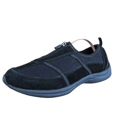 Easy Spirit Amore Women's Black Suede Mesh Slip-On Shoes 9 Walking Comfort