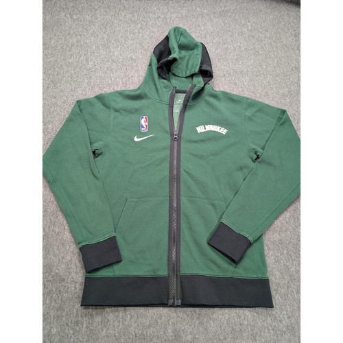 Nike Milwaukee Bucks NBA Dri-FIT Full Zip Hoodie Green Youth Medium 10-12