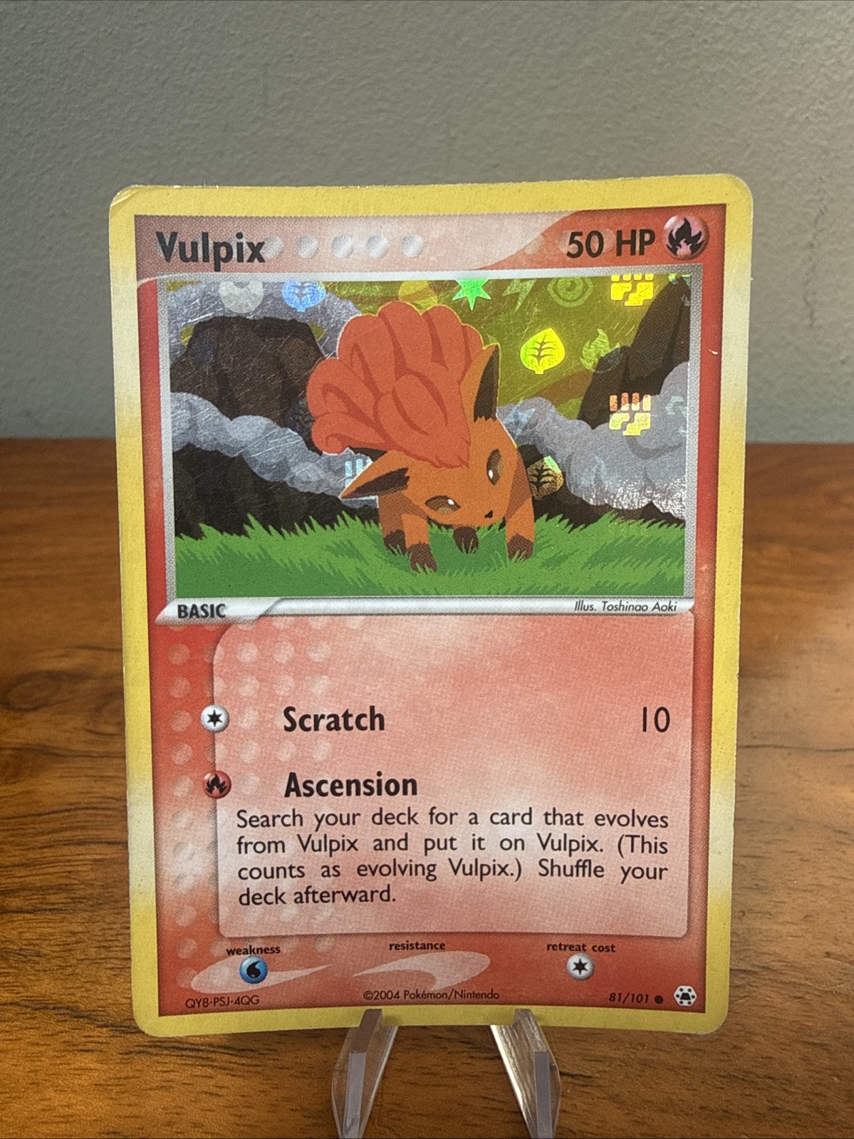 Pokemon 2004 Ex Hidden Legends Vulpix 81/101 Reverse Holo - LP