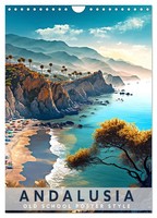 Andalusia - Old School Poster Style (Wall Calendar 2027 DIN A4 Portrait), Calven