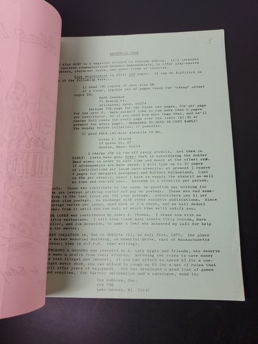 The Wild Hunt #17 June 1977 RPG Fanzine APA dungeons & Dragons Ultra Rare - Picture 3 of 6