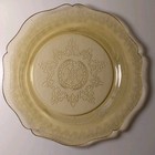 Vintage Federal Glass Co. Amber Depression Glass Tray - Patrician Pattern Spoke