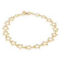 Armband Aus Vergoldetem Sterlingsilber Mit Sternenmuster