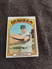 1972 Topps John Ellis New York Yankees Base #47 & In Action #48 Baseball Cards