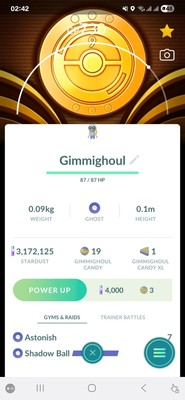 #ad Gimmighoul 9 TH Universary Special BG Pokémon Trading Go $5.00